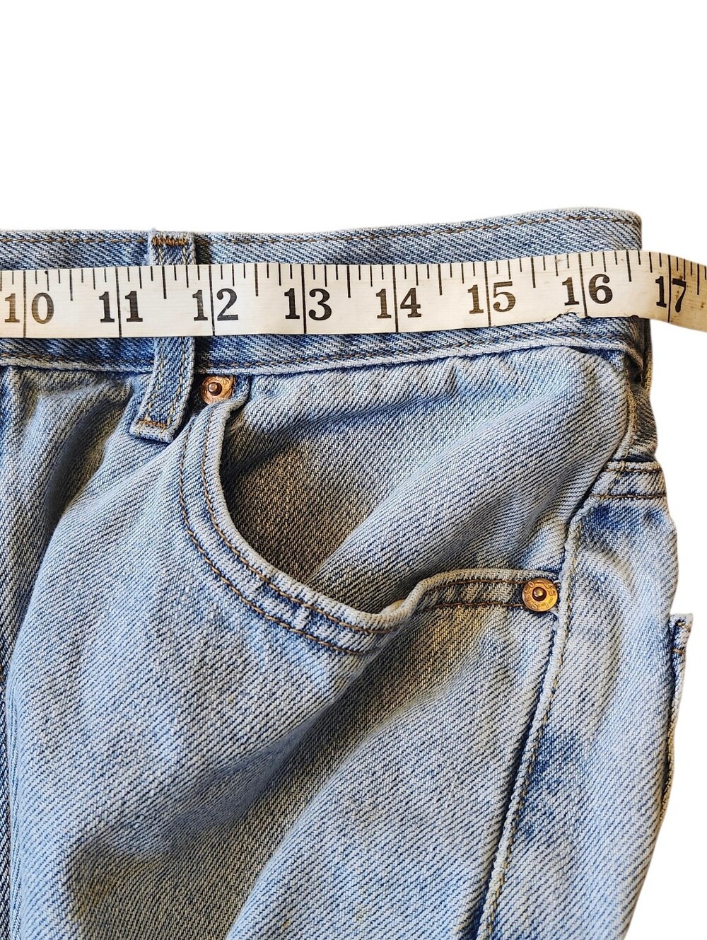 Levi's 505 Straight Leg Jeans Men's 36 Light Wash Blue Denim Vintage 2007 36x30 - Picture 7 of 10